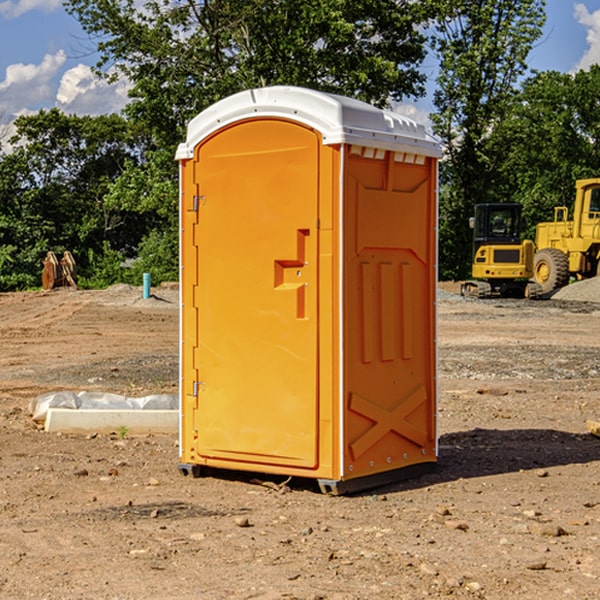 can i customize the exterior of the porta potties with my event logo or branding in Ellamore WV